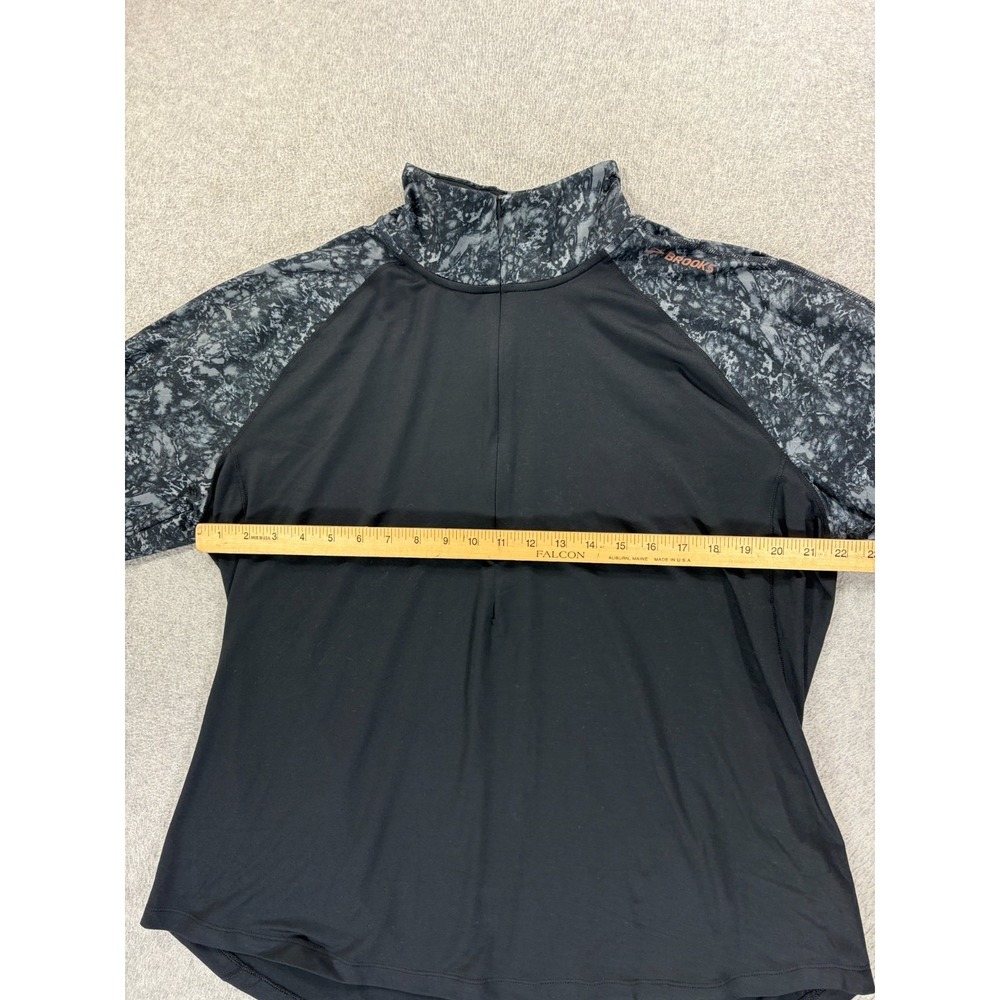 NWT Brooks DASH 1/2 Zip Long Sleeve Running Shirt (Women's 2XL) Black - Picture 8 of 13